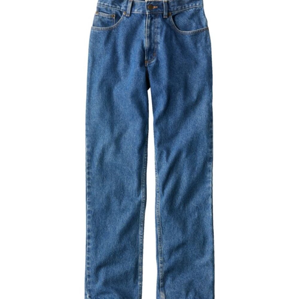 L.L.Bean - Women's Double L Jeans, Ultra High-Rise Straight-Leg - Stonewashed